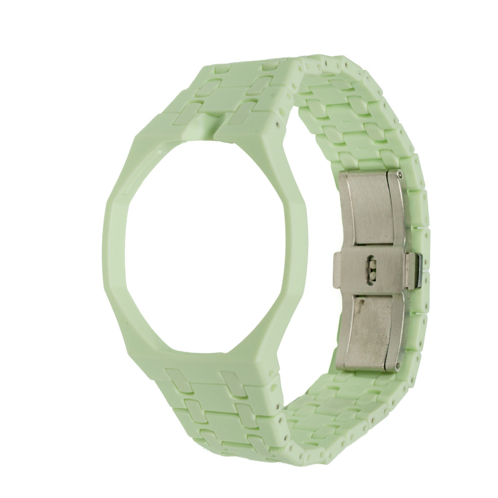 Mint Ceramic Watch Strap Band with Ceramic Case Mod Kit For Swatch X AP Royal Pop