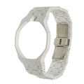 White Ceramic Watch Strap Band with Ceramic Case Mod Kit For Swatch X AP Royal Pop