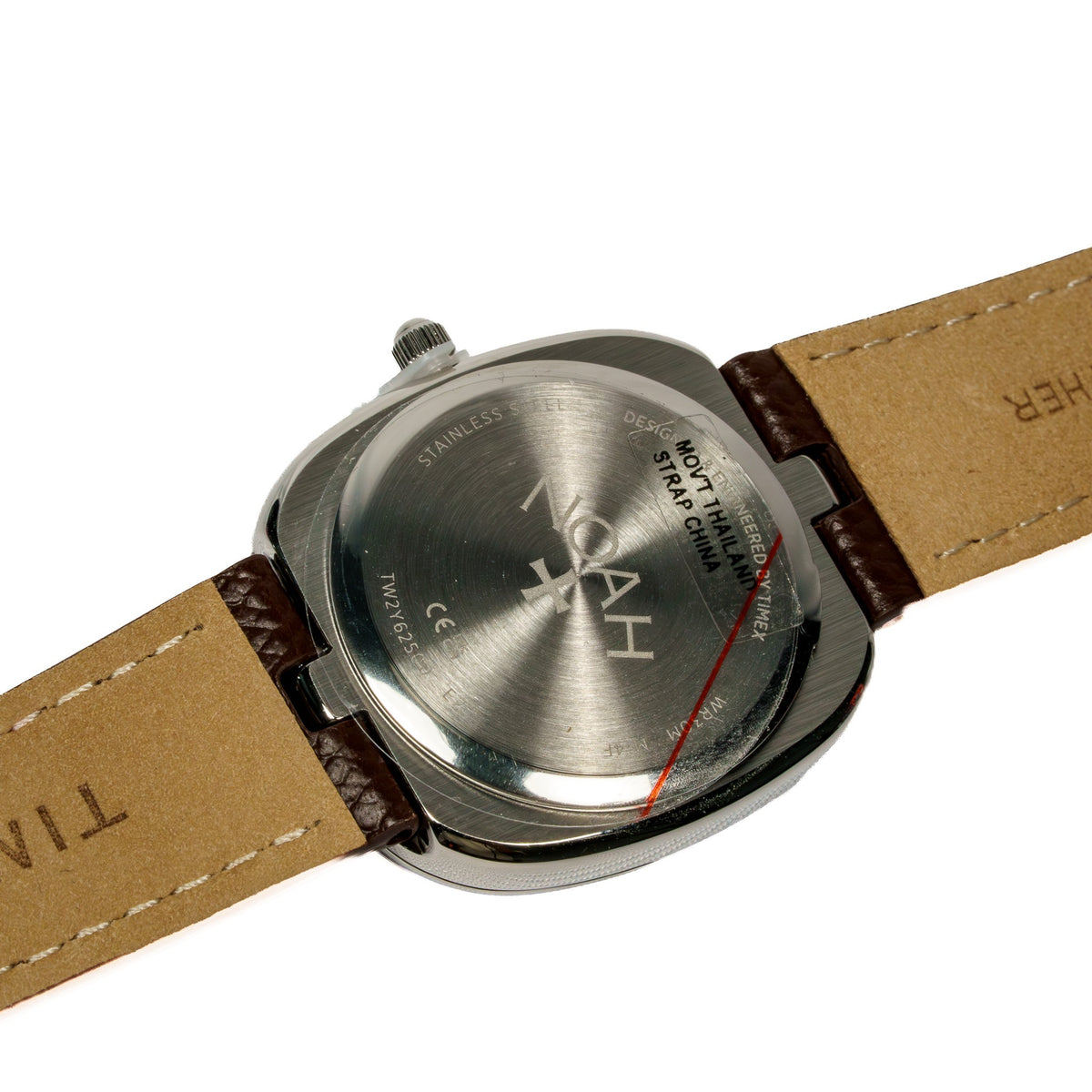 Noah x Timex Oval Moon Phase Watch Silver Case Brown Leather Strap Limited