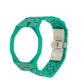 Green Ceramic Watch Strap Band with Ceramic Case Mod Kit For Swatch X AP Royal Pop
