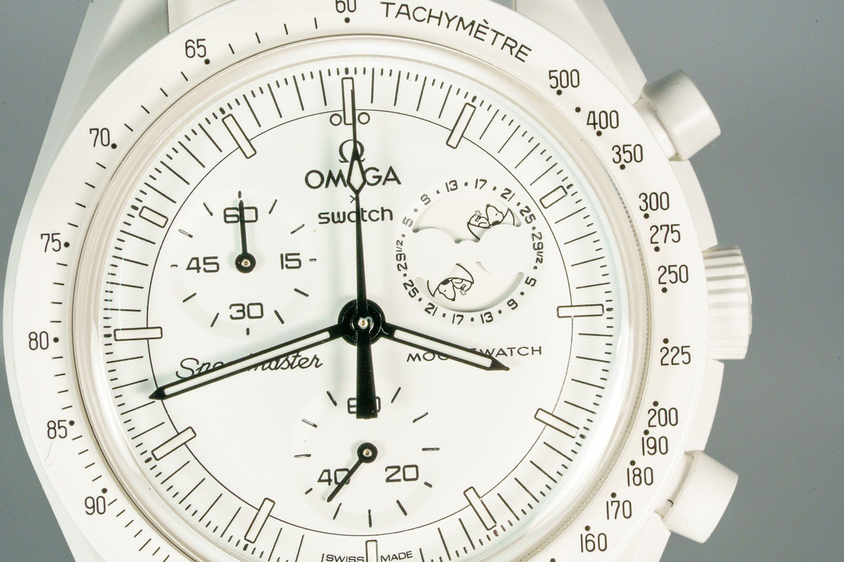 Swatch x Omega Bioceramic Moonswatch Mission To Moonphase Snoopy