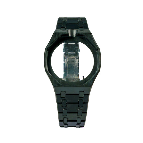 Black Ceramic Watch Strap Band with Ceramic Case Mod Kit For Swatch X AP Royal Pop