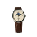 Noah x Timex Oval Moon Phase Watch Silver Case Brown Leather Strap Limited