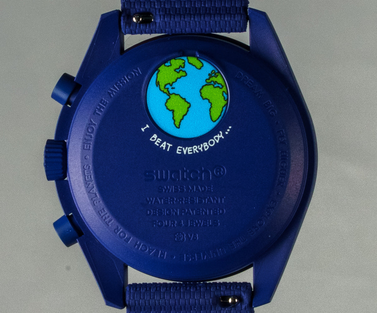 Swatch x Omega Bioceramic Moonswatch Mission To Earthphase Moonshine Snoopy Gold (Corn Moon) — photo 3