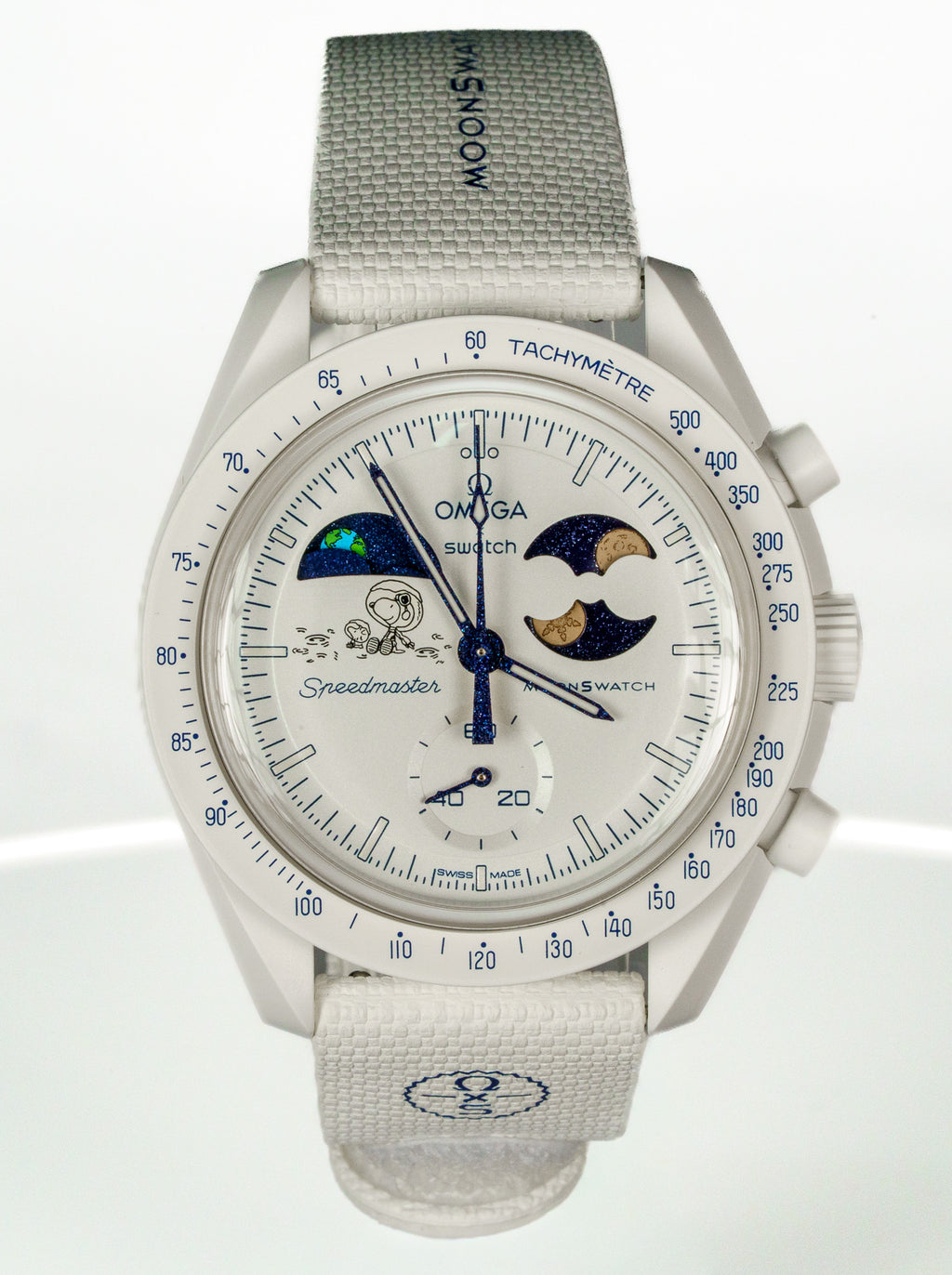 Swatch x Omega Bioceramic Moonswatch Mission To Earthphase Moonshine Gold (Cold Moon) — photo 3
