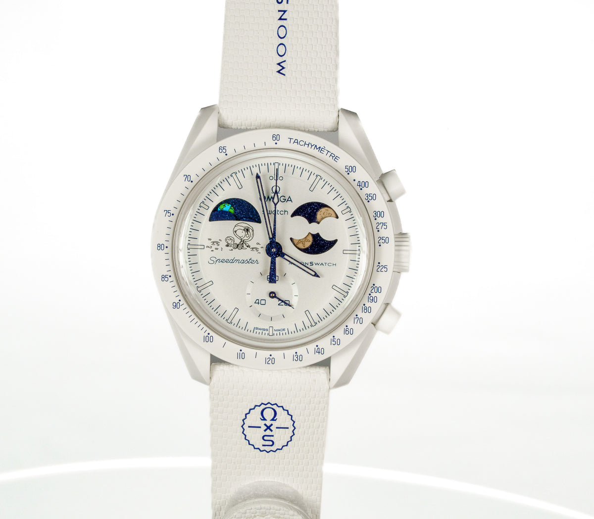 Swatch x Omega Bioceramic Moonswatch Mission To Earthphase Moonshine Gold (Cold Moon) — photo 7