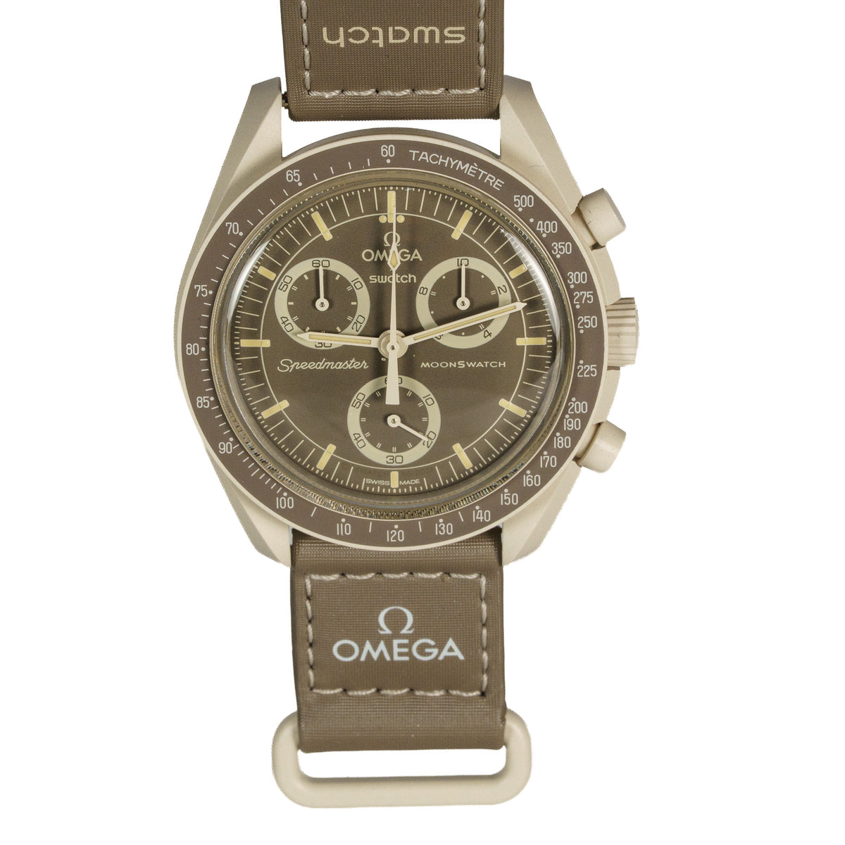 Swatch x Omega Bioceramic Moonswatch Mission On Earth Desert — photo 1