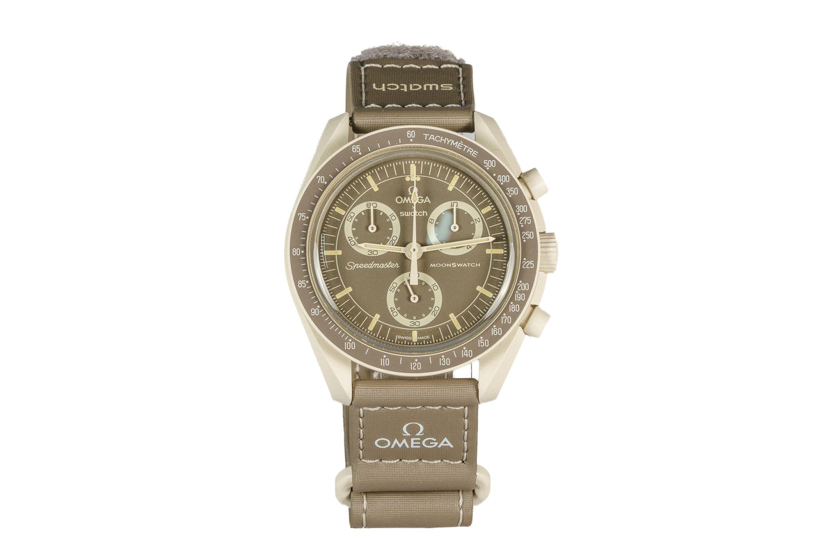Swatch x Omega Bioceramic Moonswatch Mission On Earth Desert — photo 4