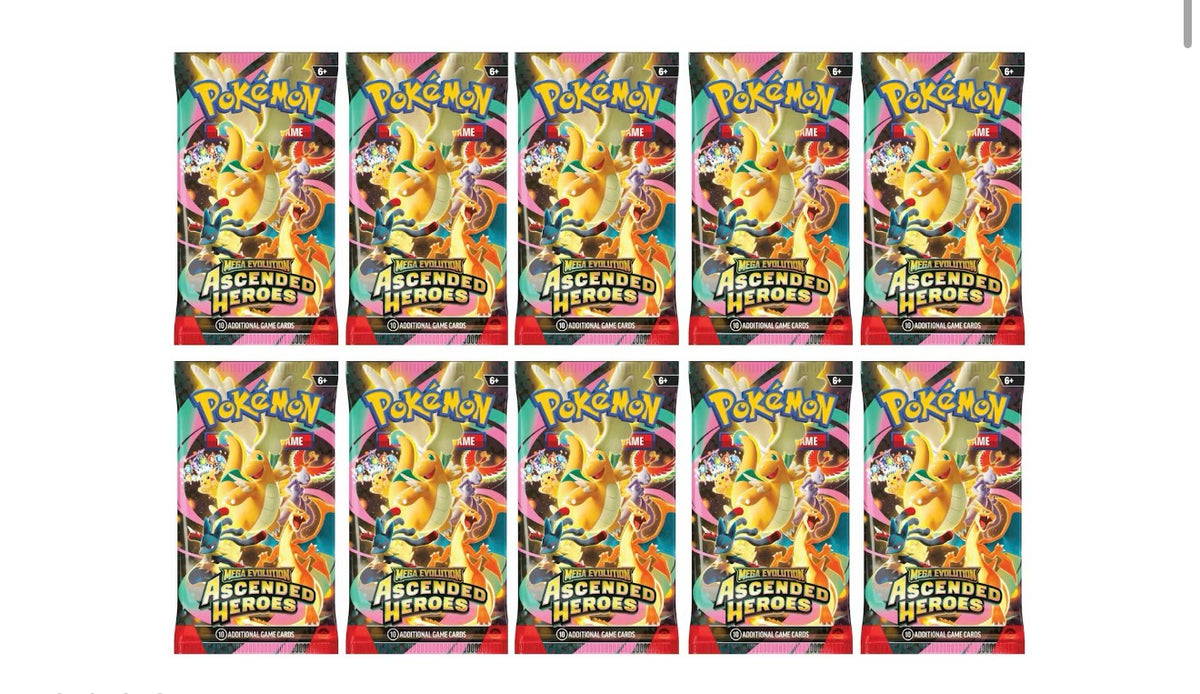 Ascended Heroes Booster Pack 10x Lot