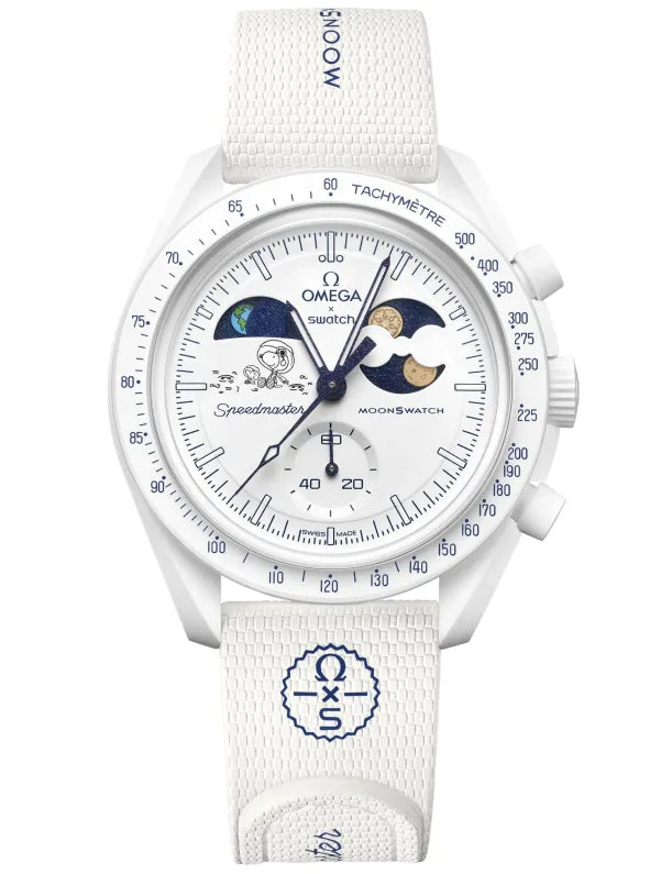 Swatch x Omega Bioceramic Moonswatch Mission To Earthphase Moonshine Gold (Cold Moon) — photo 1