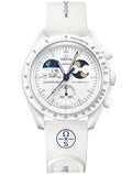 Swatch x Omega Bioceramic Moonswatch Mission To Earthphase Moonshine Gold (Cold Moon) — photo 1