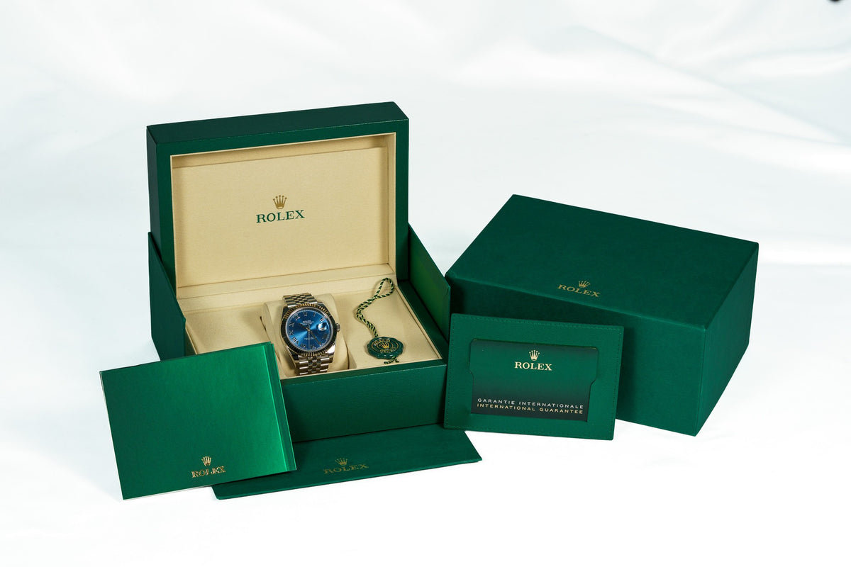 2026 Never Worn Rolex Datejust 41 Blue Roman Dial Fluted Bezel Steel Bracelet