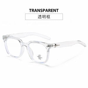 Anti-Blue-Light Square Glasses — transparent