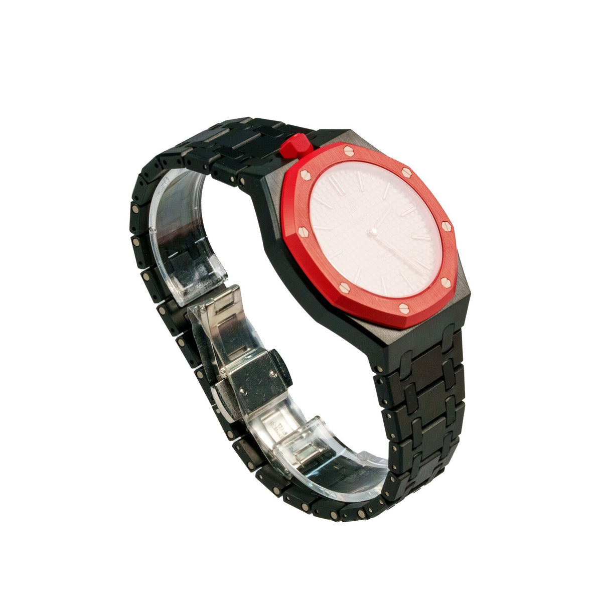 Black Ceramic Watch Strap Band with Ceramic Case Mod Kit For Swatch X AP Royal Pop