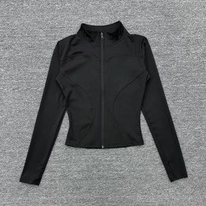 Cropped Training Jacket — black
