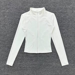 Cropped Training Jacket — white