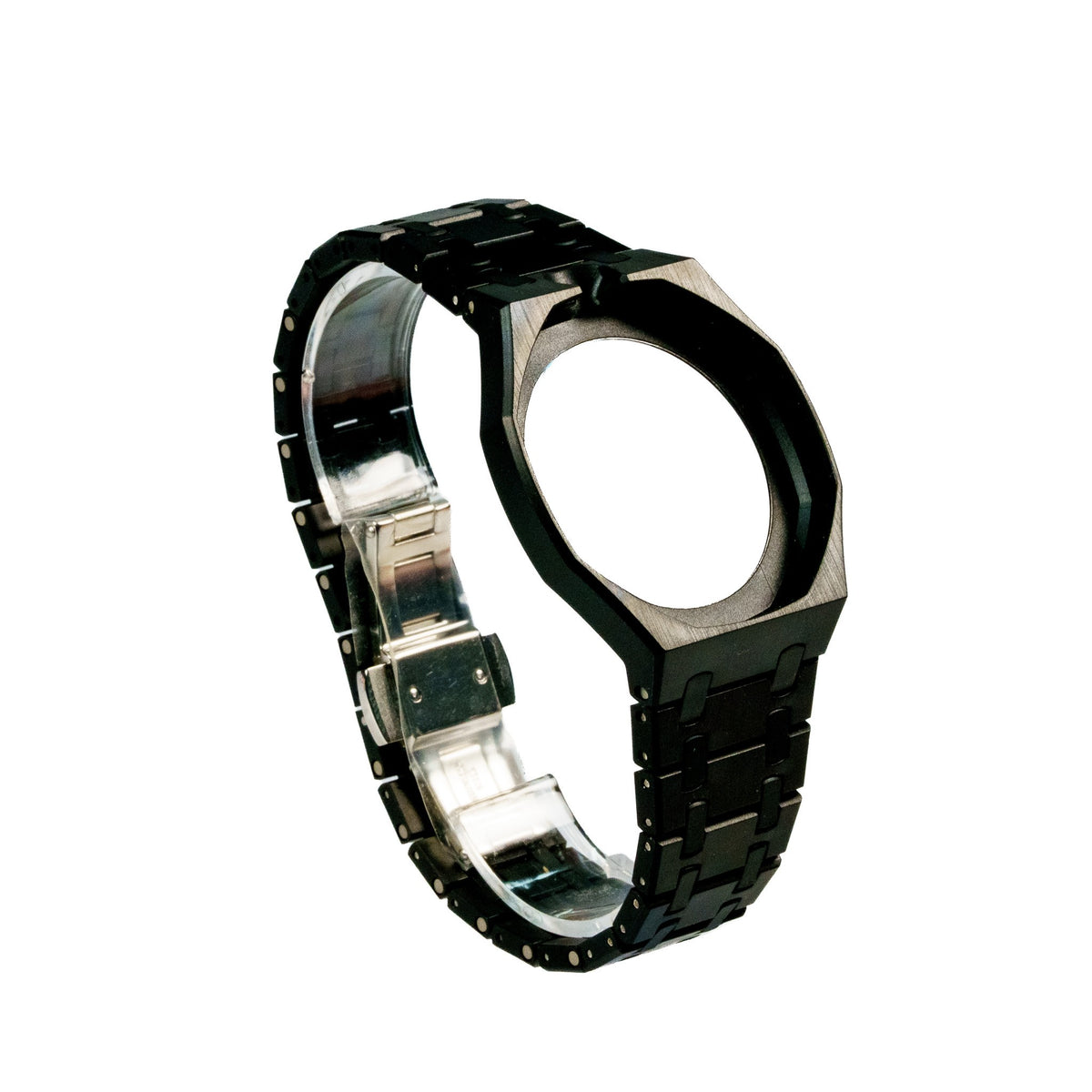 Black Ceramic Watch Strap Band with Ceramic Case Mod Kit For Swatch X AP Royal Pop