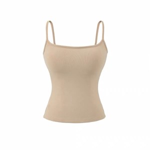 Ribbed Cami Tank — beige