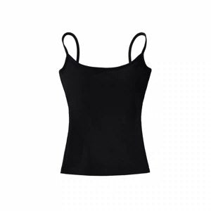 Ribbed Cami Tank — black