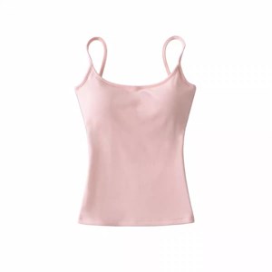 Ribbed Cami Tank — pink