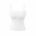 Ribbed Cami Tank — white