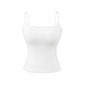 Ribbed Cami Tank — white