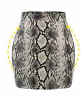 Snake Print Faux Leather Skort